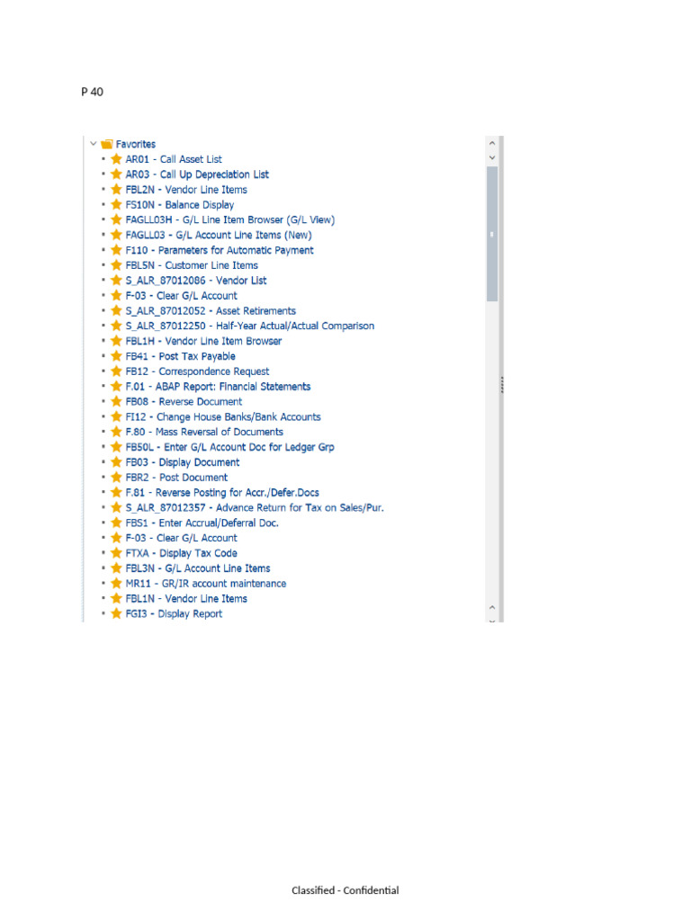 SAP T Codes | PDF