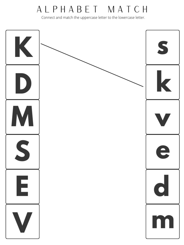 Alphabet Matching Activities | PDF | Encodings | Human Communication
