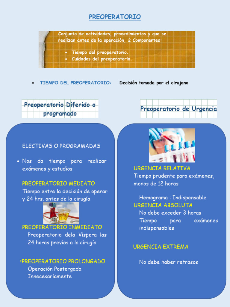 Proceso Preoperatorio: Guía Completa | PDF | Medicina | Enfermedades y ...