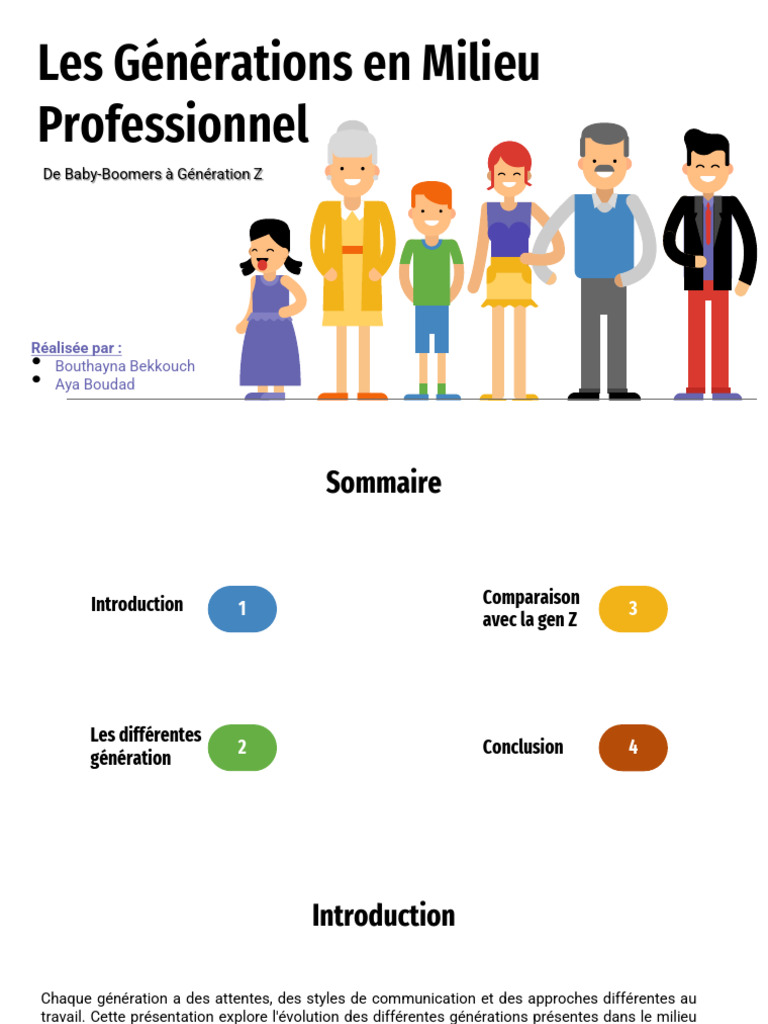Les Générations au Travail : Analyse et Comparaison | PDF | Génération Y