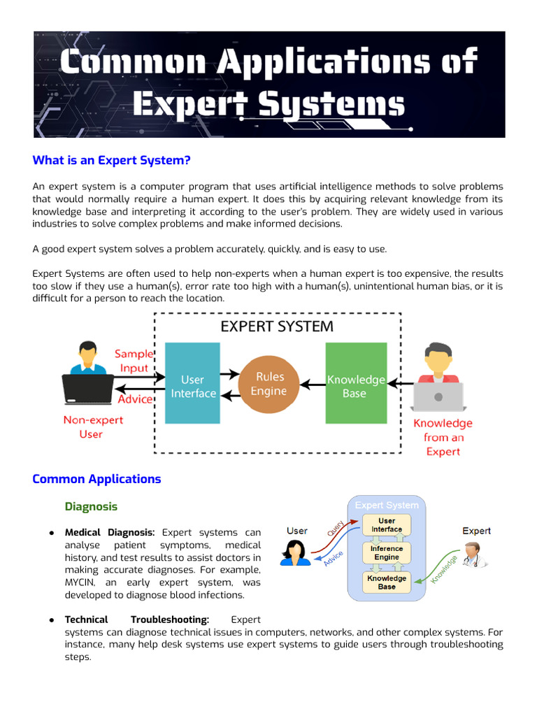Common Applications of Expert Systems | PDF