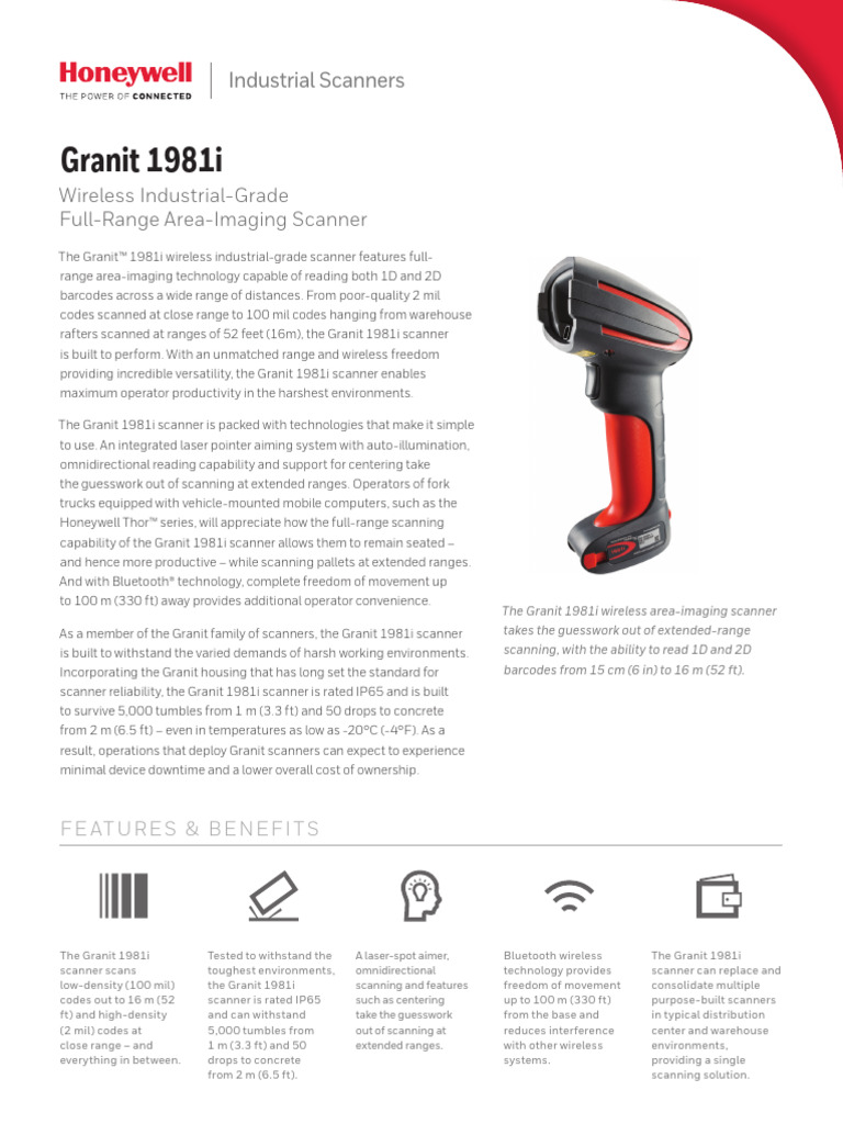 Granit 1981i Wireless Scanner Overview | PDF | Battery Charger | Image ...