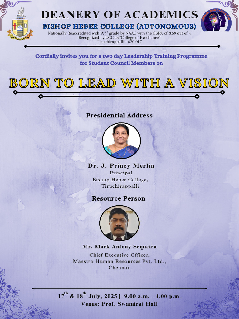 Leadership Training Programme 2025-26 | PDF