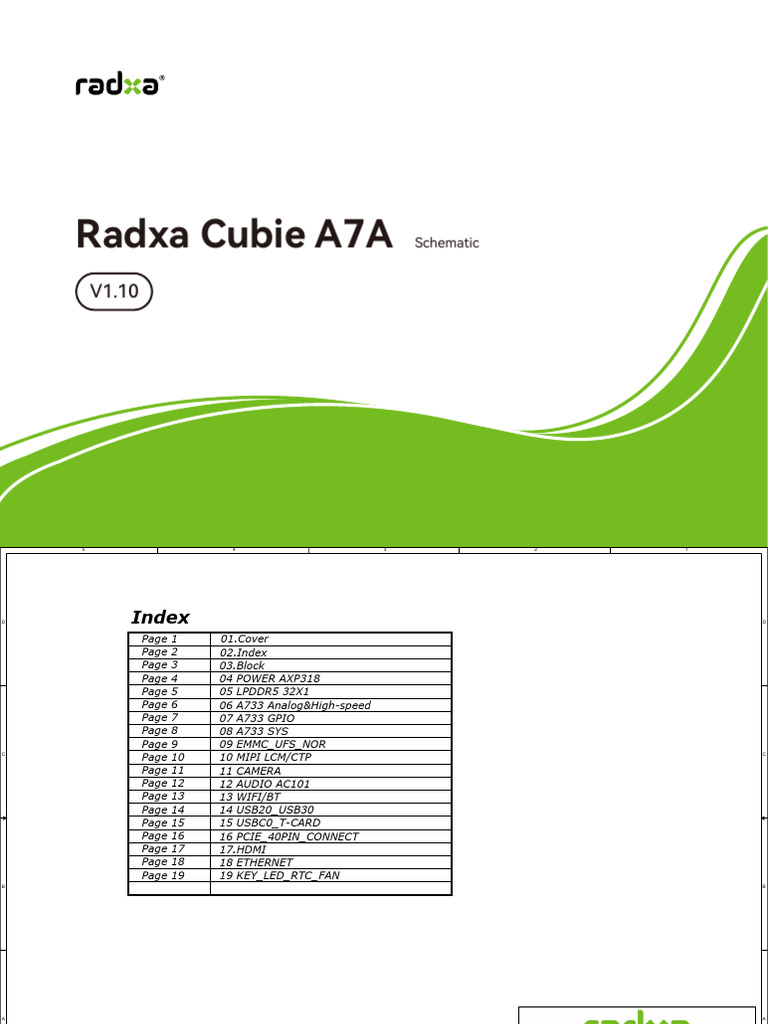 Radxa Cubie A7A Schematic V1.10 | PDF | Usb | Electronics