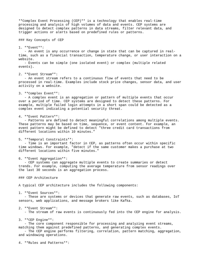 010 - Complex Event Processing CEP | PDF | Computing | Information ...