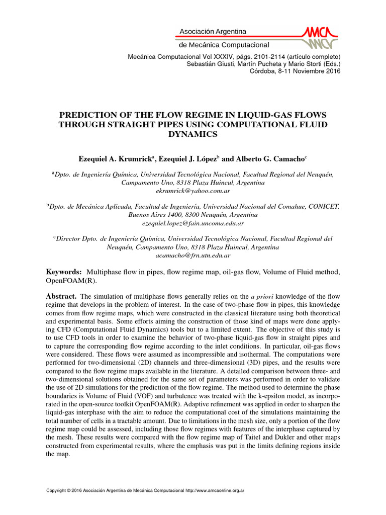 Liquid-Gas Flow Regime Prediction in Pipes | PDF | Fluid Dynamics ...