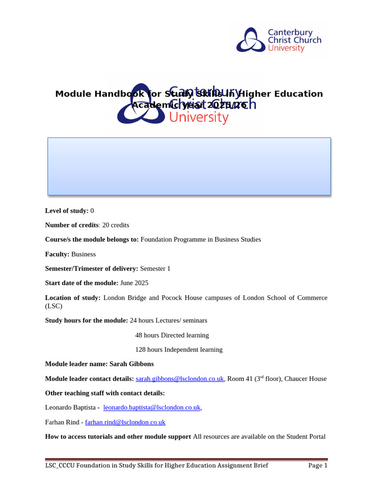 B9 Module Handbook and Assignment SSHE | PDF | Cost Of Living | Theory