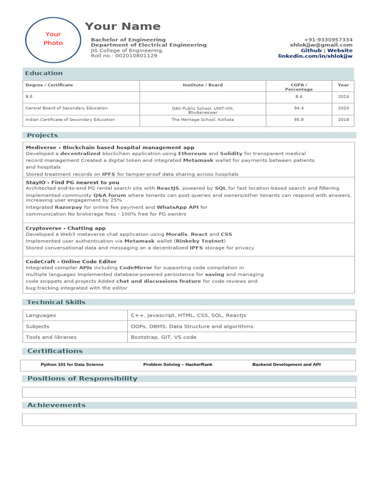 Engineering Graduate with Project Portfolio | PDF | Sql | Computing