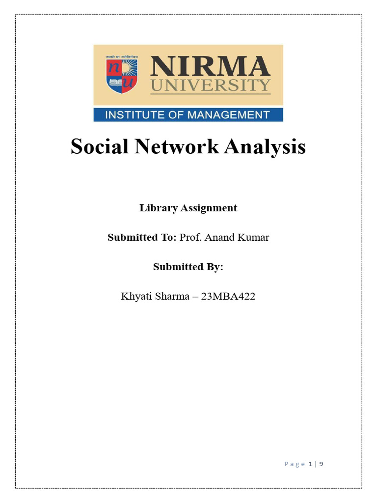 Social Network Analysis LIB | PDF | Computational Problems | Combinatorics