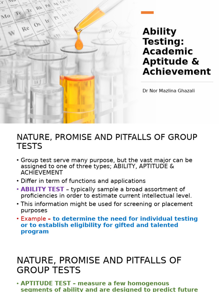 Unit 4a Aptitude Test | PDF | Wechsler Adult Intelligence Scale ...