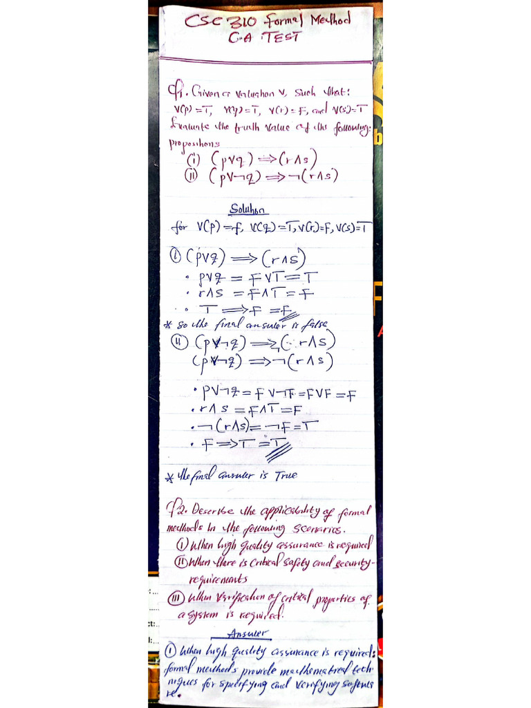 CSC 310 C.A Test Solved | PDF