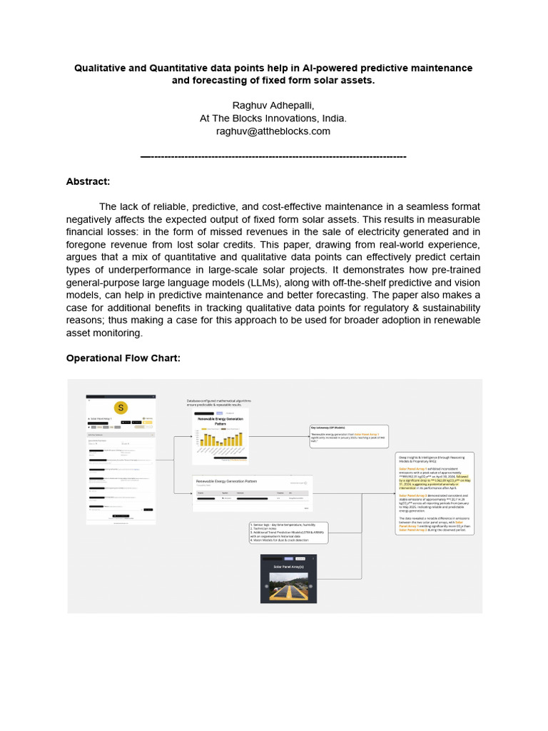 AI Powered Predictive Maintenance and Forecasting of Fixed Form Solar ...