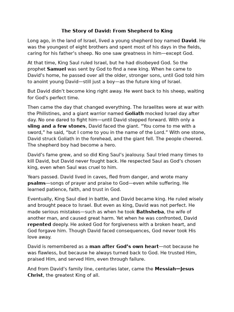 The Story of David | PDF