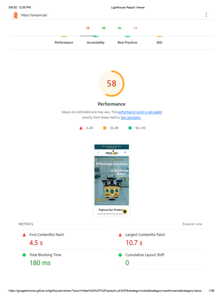 Lighthouse Performance Report Summary | PDF | Data Compression ...