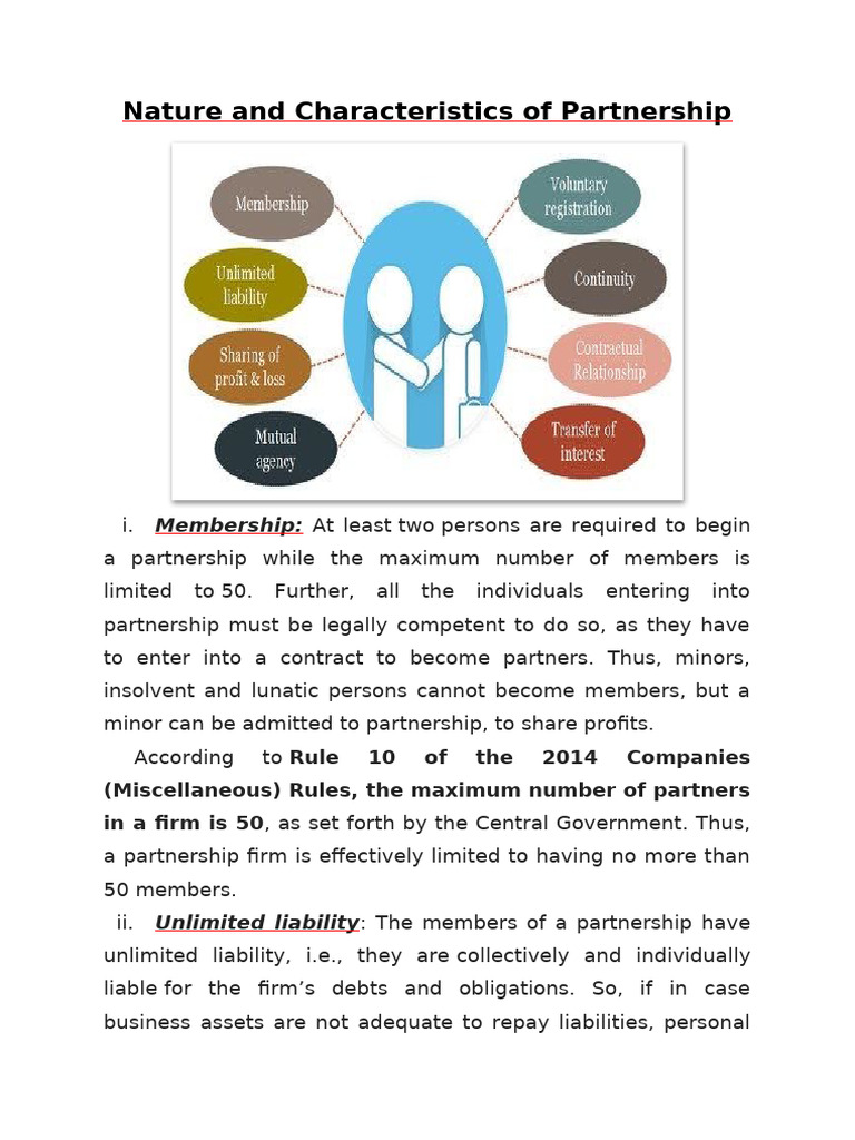 Types and Nature of Partnerships | PDF | Partnership | Limited ...