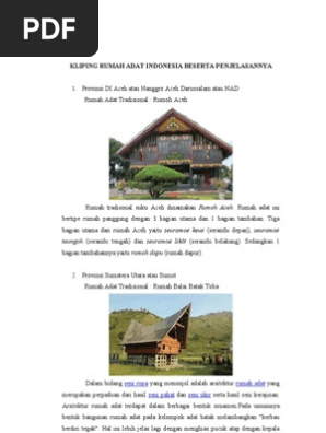 90 Gambar Rumah Adat Beserta Ciri Cirinya Gratis