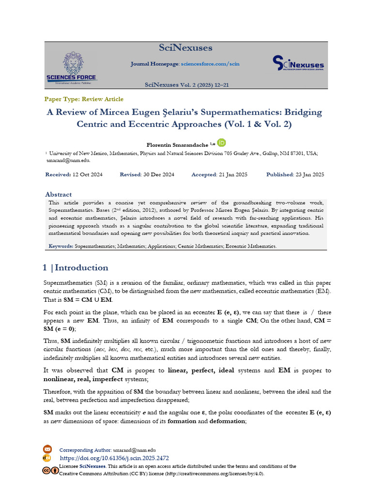 Supermathematics: Merging Centric and Eccentric | PDF | Trigonometric ...