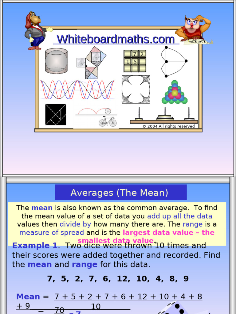 Averages 1 (Mean, Mode, Median) | PDF | Mode (Statistics) | Mean