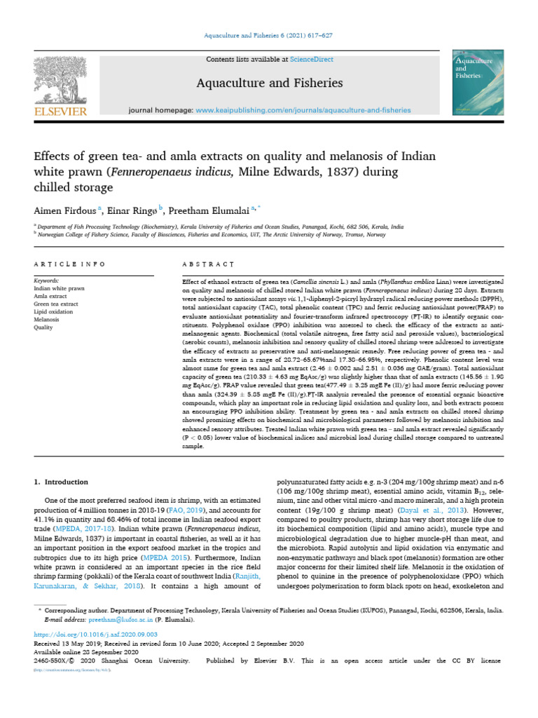 Effects of Green Tea - and Amla Extracts - 2021 | PDF | Polyphenol ...