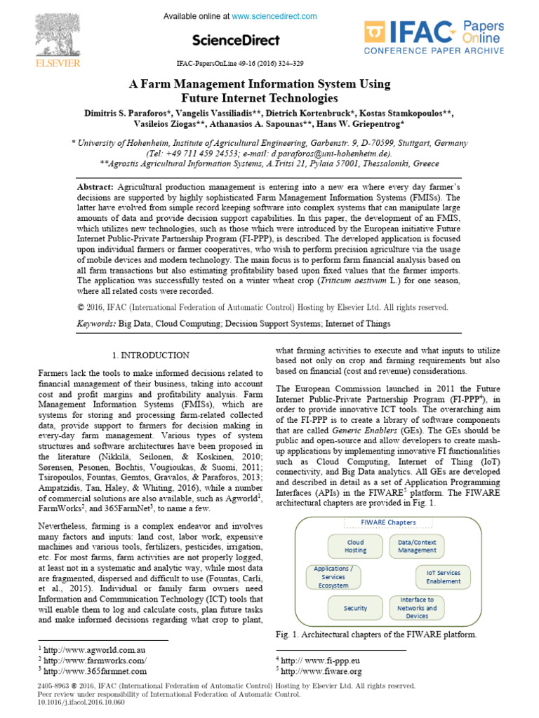 A Farm Management Information System Using Future Interne 2016 IFAC ...