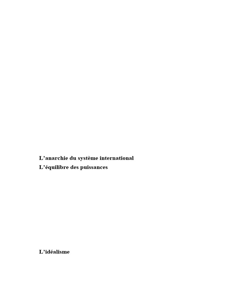 Histoire et enjeux des relations internationales | PDF | Relations ...