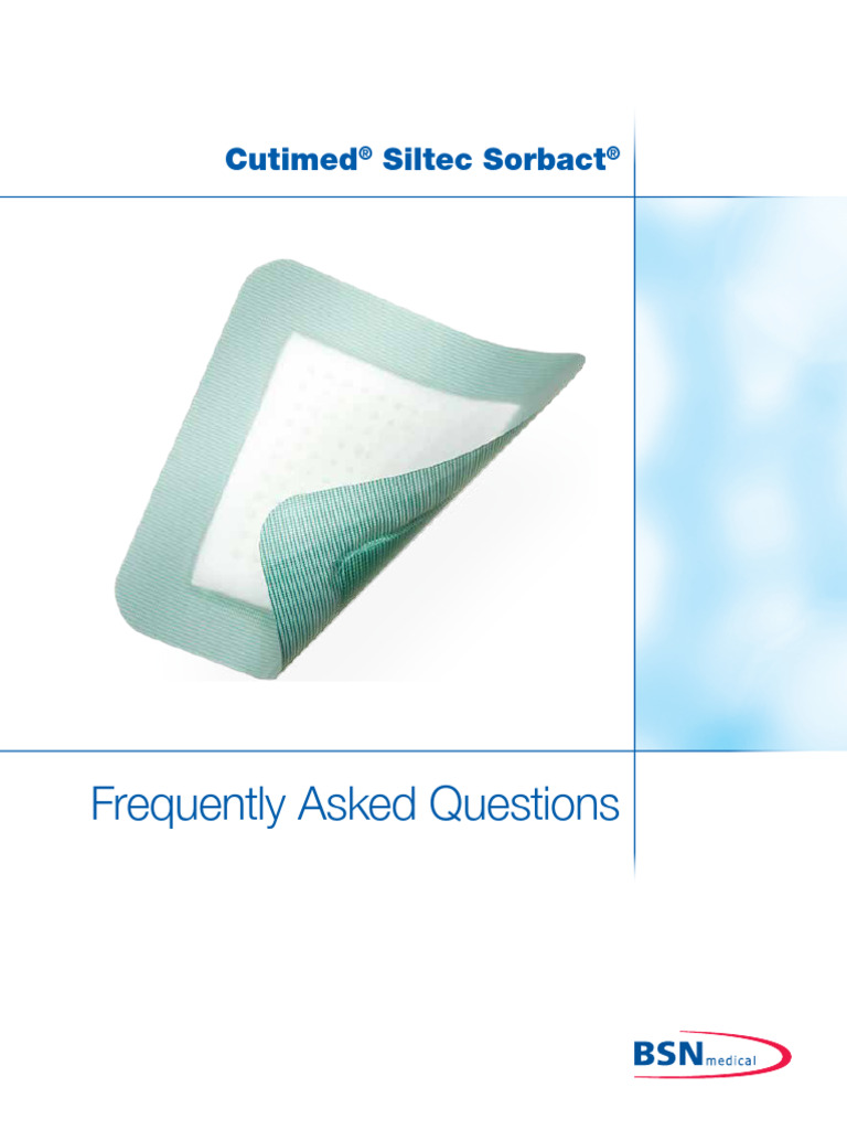 Cutimed Siltec Sorbact Overview | PDF