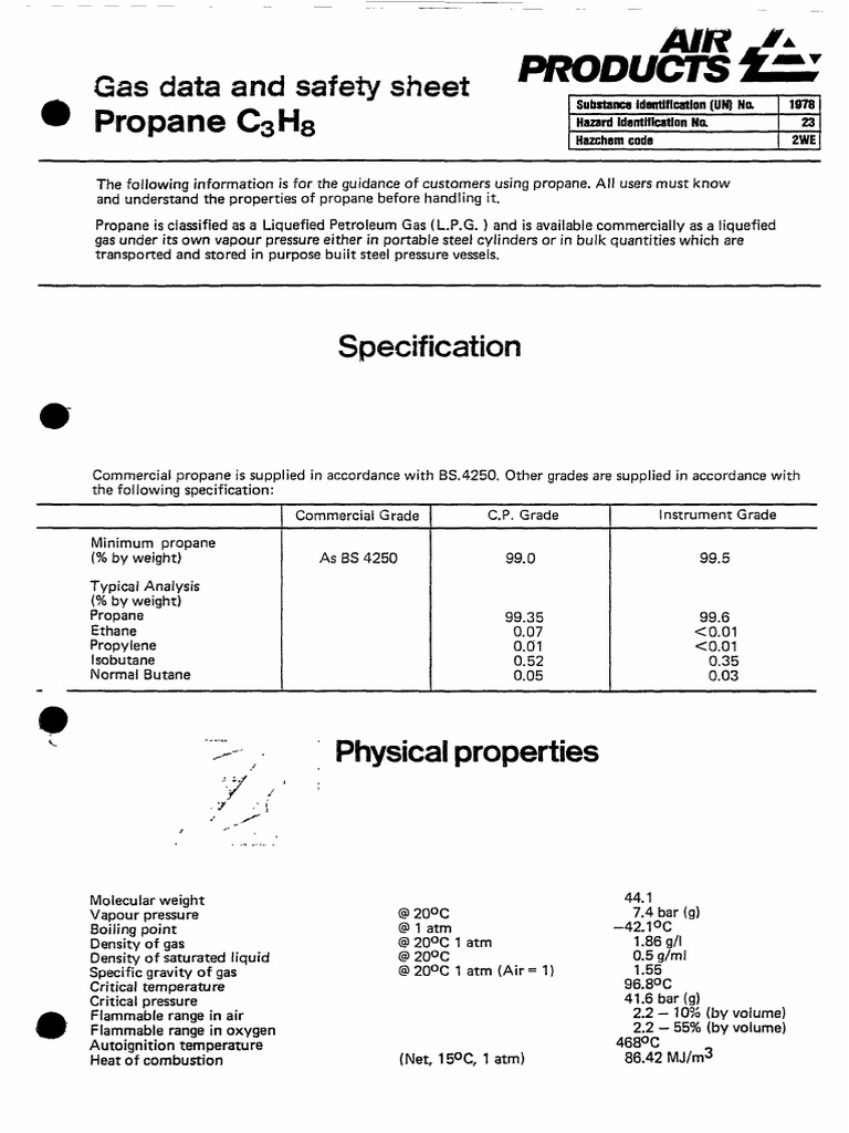 Propane c3h8 | PDF