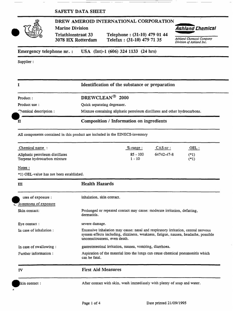 Drewclean 2000 | PDF