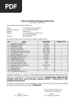 Surat Dukungan Penyewaan Peralatan