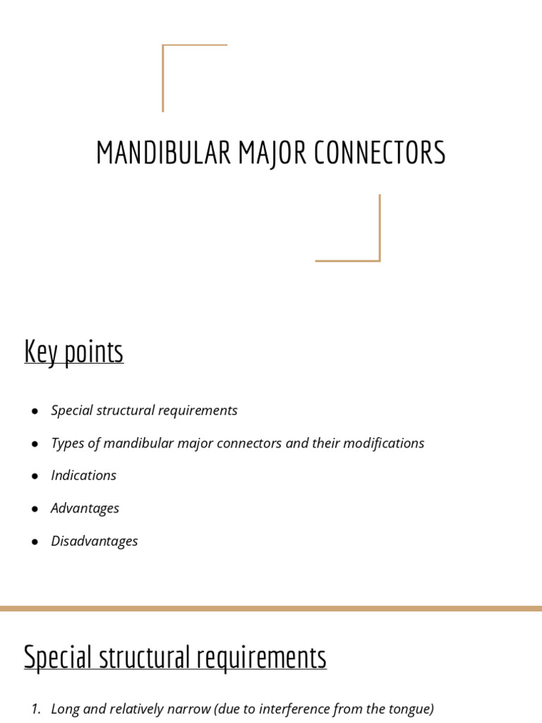 Mandibular Major Connectors Overview | PDF | Dentistry Branches | Mouth