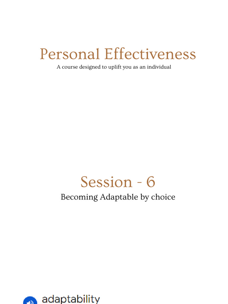 Adaptability and Continuous Learning | PDF