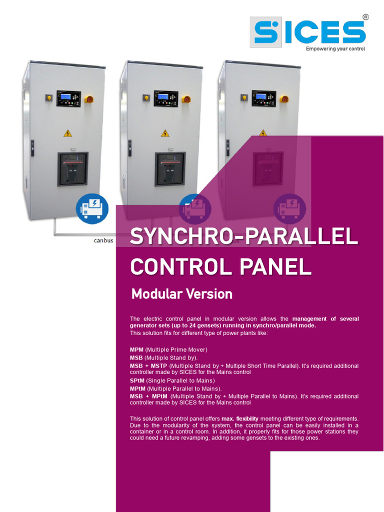 Synchro-Parallel Modular Control Panel - ENG | PDF | Mains Electricity ...