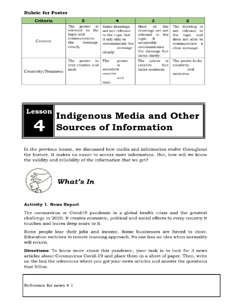 Indigenous Media and Other Sources of Information | PDF