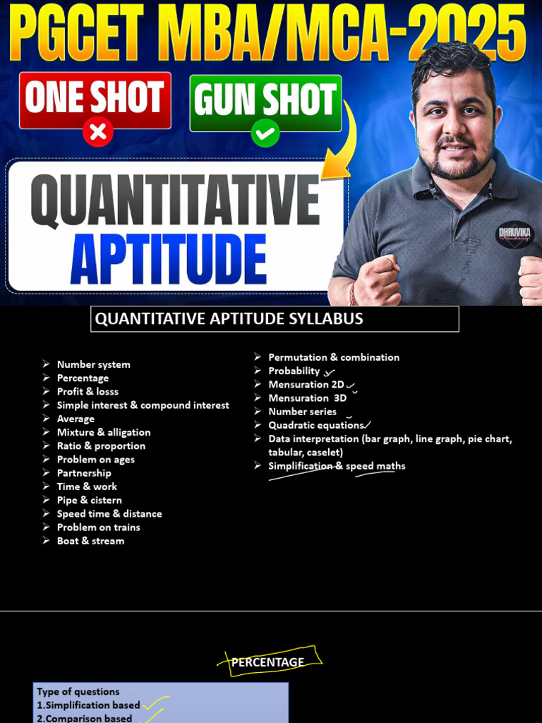 Quantitative Aptitude Syllabus Overview | PDF | Speed | Interest
