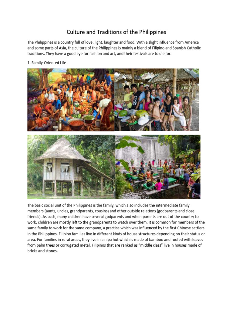 Culture and Traditions of The Philippines | PDF | Philippines | Foods