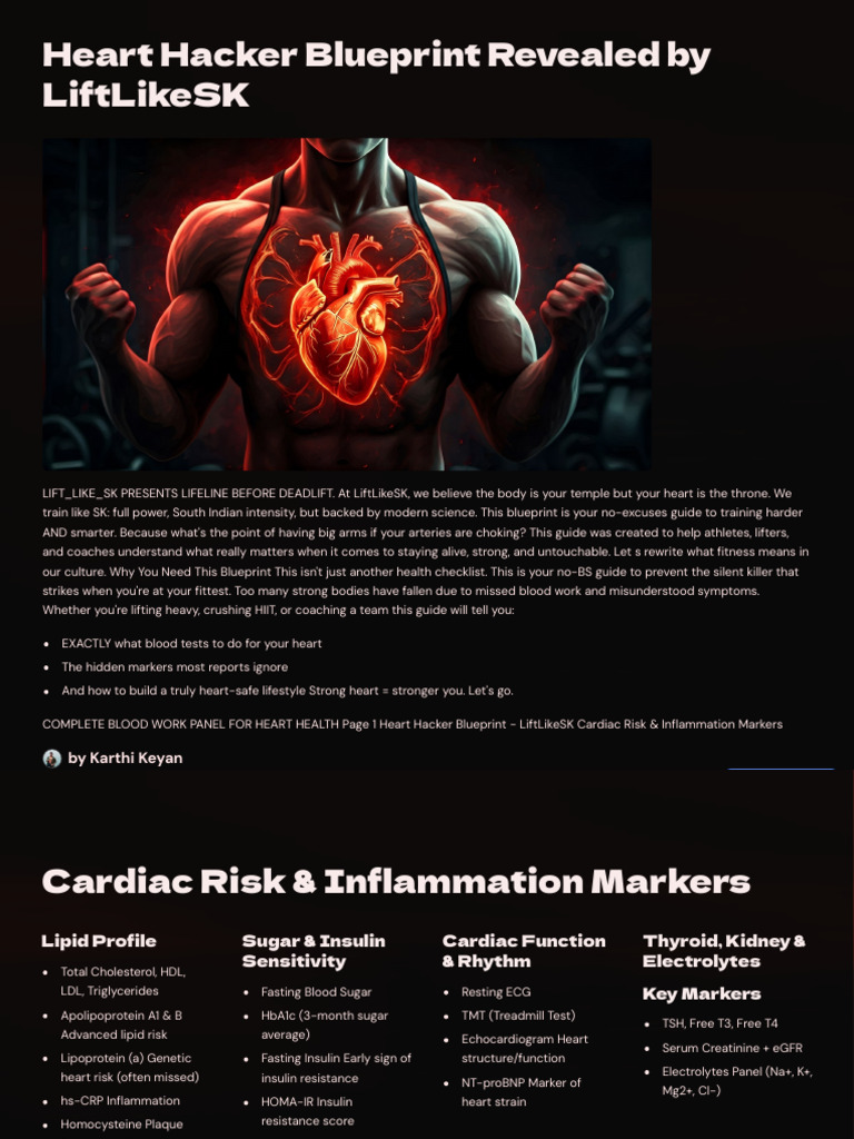 Heart Hacker Blueprint Revealed by LiftLikeSK | PDF | Heart | Clinical ...
