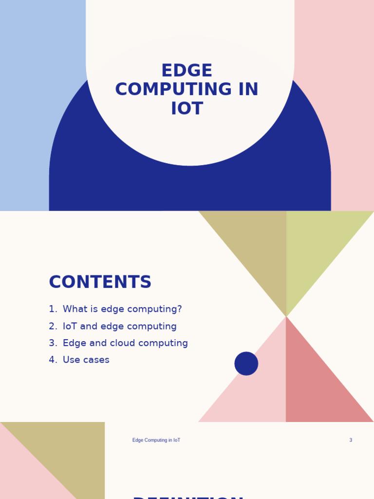 Edge Computing in IoT Explained | PDF | Internet Of Things | Computer ...