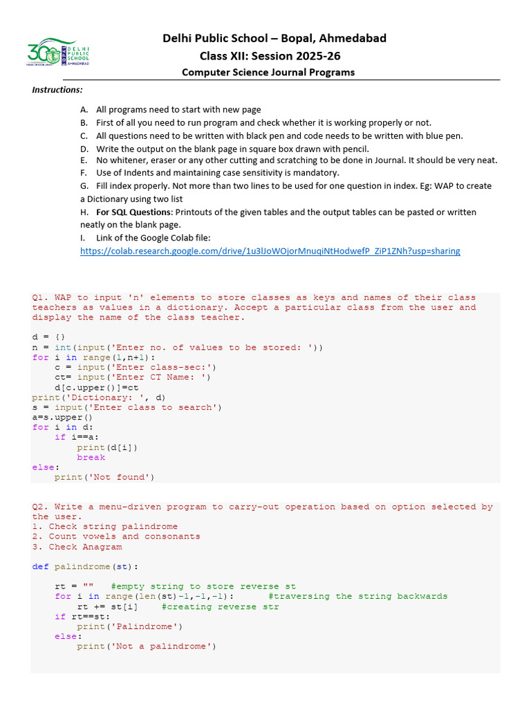 Computer Science Journal Guidelines 2025-26 | PDF | Software ...