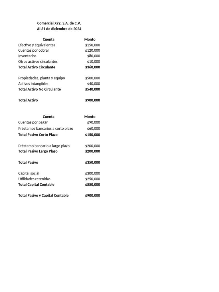 Balance General y Estado de Resultados | PDF