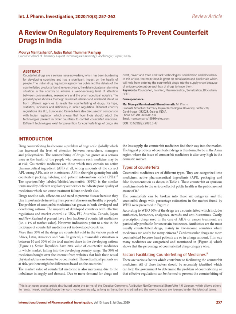 Preventing Counterfeit Drugs in India | PDF | Health Care | Medicine