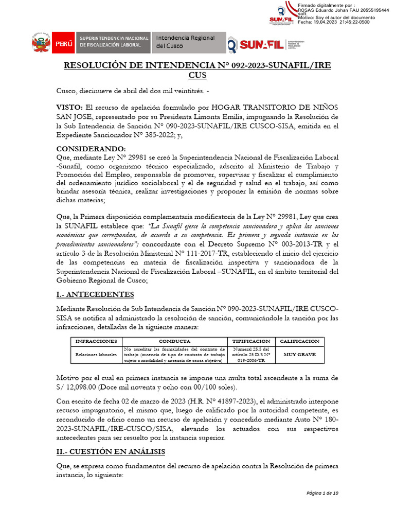 0 - RI - 92-2023-IRE-CUS - Desnaturalización de Los Contratos A Plazo ...