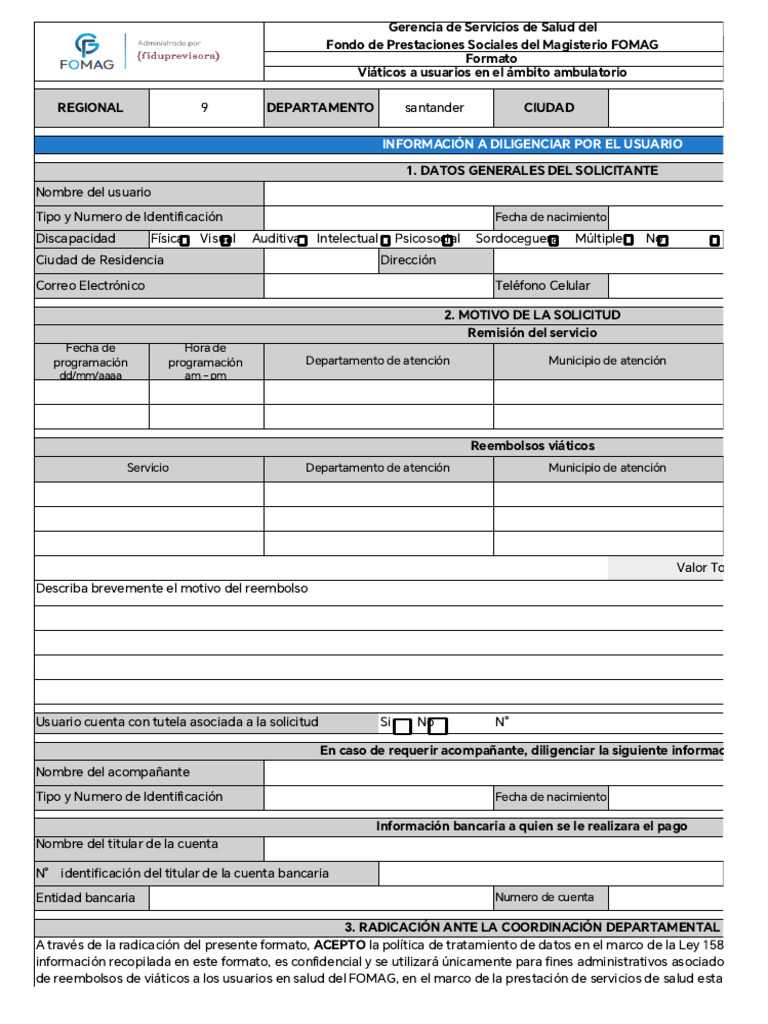 Ultimo Formato de Viaticos 15-01-25 | PDF