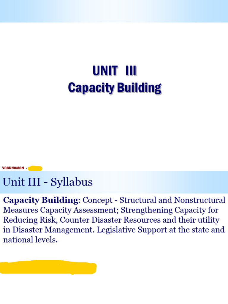Capacity Building in Disaster Management | PDF | Disaster Risk ...