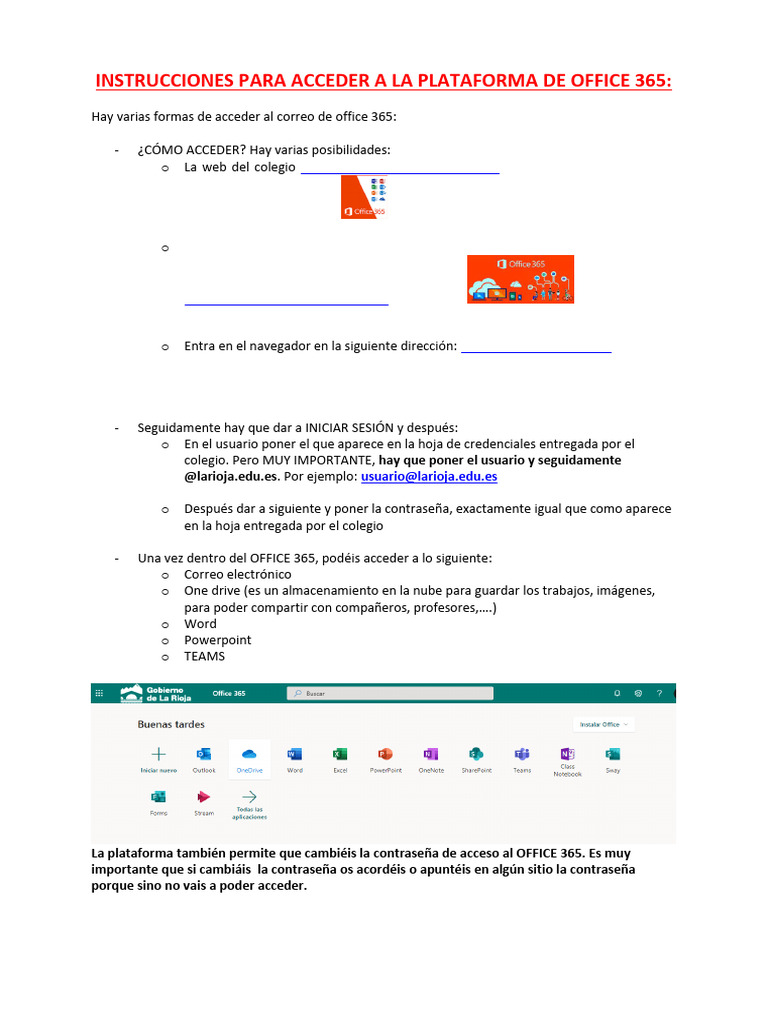 Funciones de Office 365: Guía de Uso | PDF | Microsoft Office ...