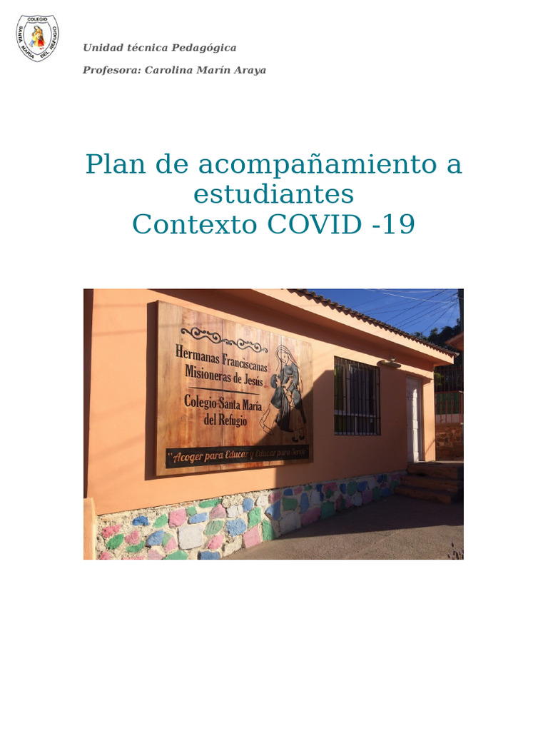 Plan de Acompañamiento A Estudiantes 3° | PDF | Aprendizaje | Cognición