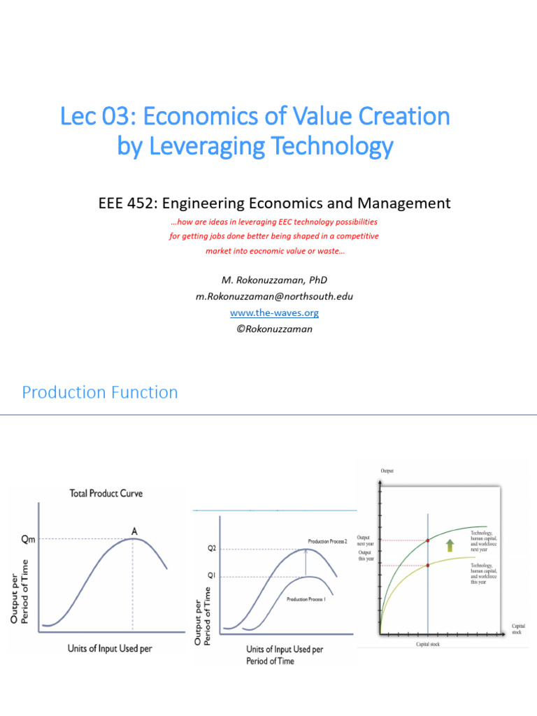 Economic Value from Technology Ideas | PDF | Production Function ...