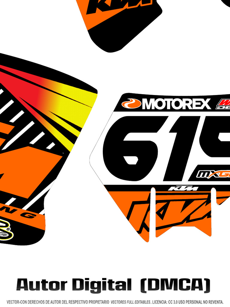 Calco para KTM EXC Color Naranja | PDF