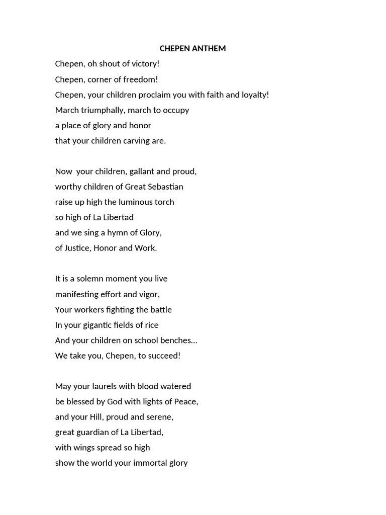 Chepen Anthem | PDF