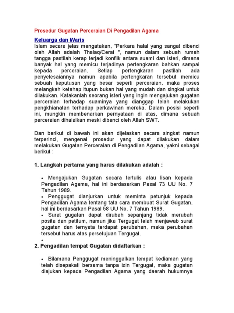 Contoh Kesimpulan Tergugat Dalam Gugatan Cerai Di Contoh Kesimpulan Tergugat Dalam Gugatan Cerai Di