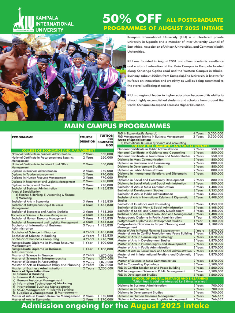 KIU Courses and Fees Structure 2025 | PDF | Bachelor's Degree | Engineering